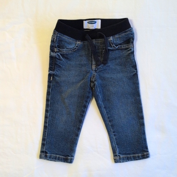 old navy 2-pack pull-on denim jeans bundle lot 12 months baby unisex - Picture 6 of 9
